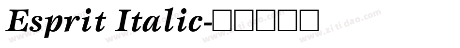Esprit Italic字体转换